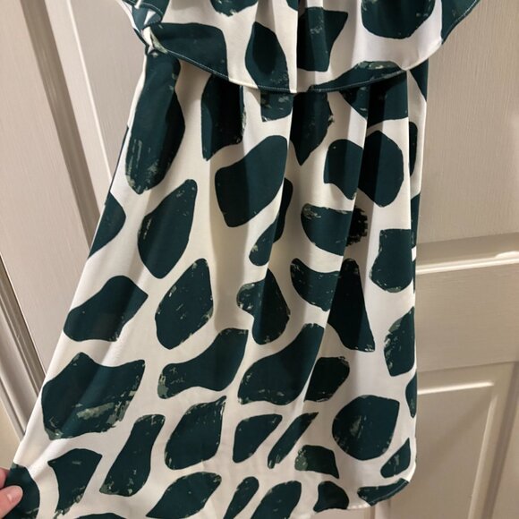 NINE WEST Green and White Spotted Women's Dress ~ XS ~ NWOT - Picture 2 of 4
